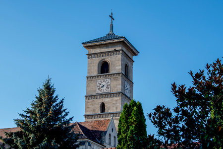 Tower of the Church of Our Lady of the Rosary in Zagreb, Croatiaの写真素材