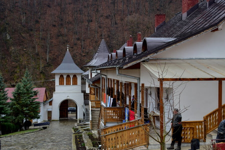 Unidentified people visit the old town of Zakopane, Poland