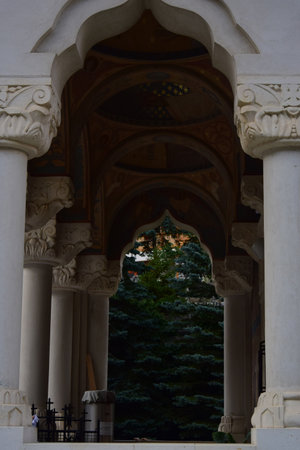 Architectural detail of a mosque in the city of Istanbul.の写真素材