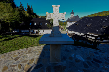 Celtic cross in the village of Zell am See, Austria