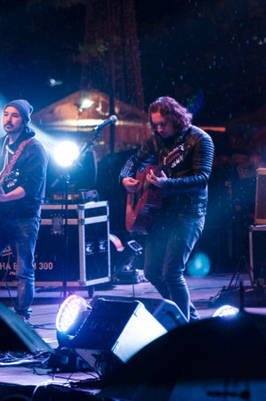 during the concert of the Norwegian singer Hekla at the Traenafestival, music festival taking place...