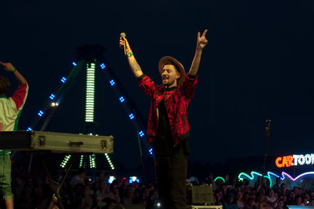 Famous Spanish singer Pablo Iglesias performing live at Camp Nou.