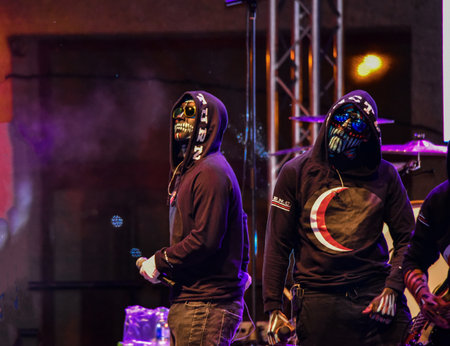 The hip-hop band Antilopen is performing on the HÃƒÂ¶rn Stage