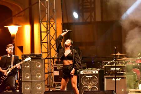 The hip-hop band Antilopen is performing on the Rathaus Stage