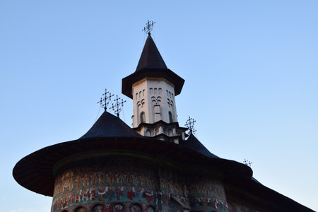 Tower of St. Nicholas Church in SuceviÈ›a Romania