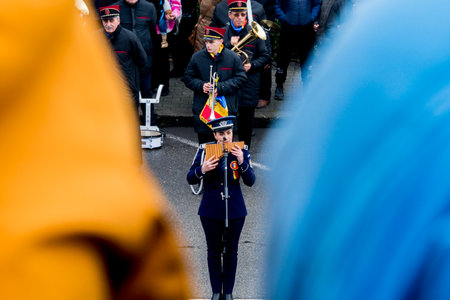 Unidentified people at the march in the annual event for the protection of human rights and civil...