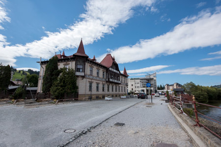 Historic building in Zakopane, Polandの写真素材