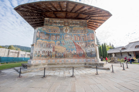 Mosaic on the wall of Tsaritsyno monasteryの写真素材