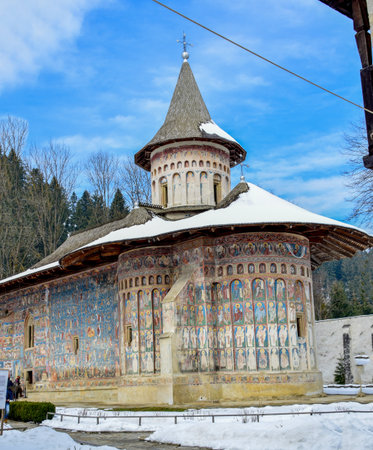 The church of the Transfiguration of the Savior in the village of VoroneÈ› Romania