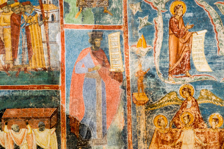 Paintings on the walls of the Church of the Annunciation.