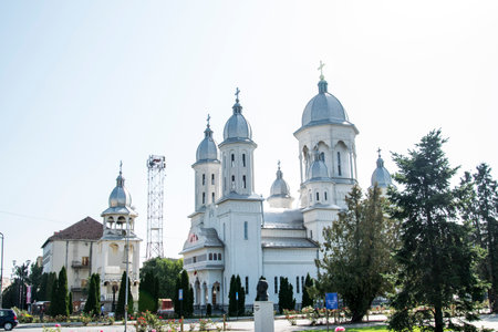 Church of the Sant Dumitru Carei Satu Mare Romaniaの写真素材