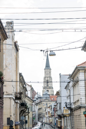 Street view of the old town.の写真素材