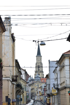 Street view of the city center.の写真素材