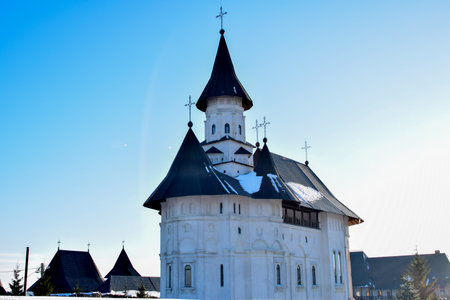 Fortified medieval saxon evangelical church in the village of Sibiu, Transylvania, Romania