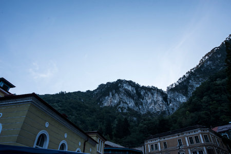 Mountain landscape in the city of Kotor, Montenegro.