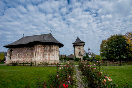Church in the village of Sibiu, Romagnaの写真素材