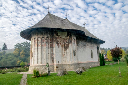Old church in the village of Bistrita.の写真素材