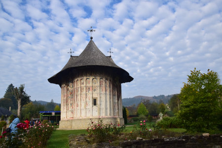 The church of St. John the Baptist in Carpathian, Ukraineの写真素材