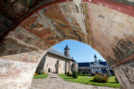 Tourists visit the Monastery of St. Nicholas in Prague, Czech Republic.の写真素材
