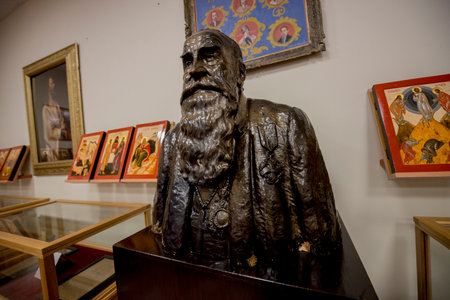 Exhibition of paintings in the Museum of Fine Artsの写真素材