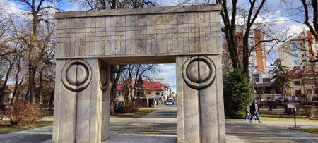 Monument to the victims of the Second World Warの写真素材