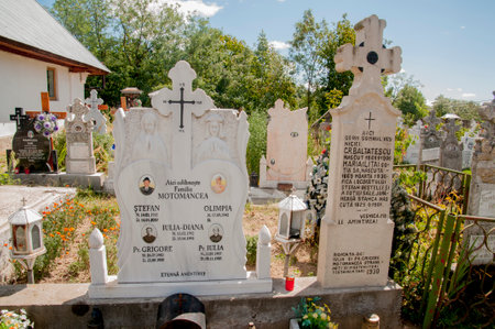Cemetery in Brasov, Romaniaの写真素材