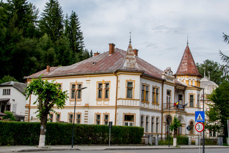 Old house in Vatra Dornei Romaniaの写真素材