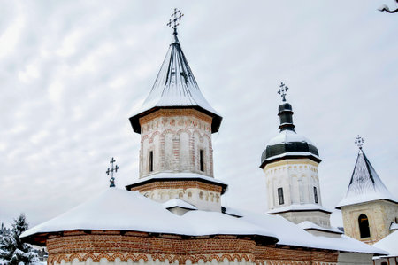 Church of the Intercession of the Holy Virgin in VÃ¢nÄtori NeamÈ Romaniaの写真素材