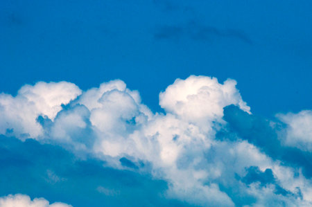 Clouds in the blue sky be used as background.