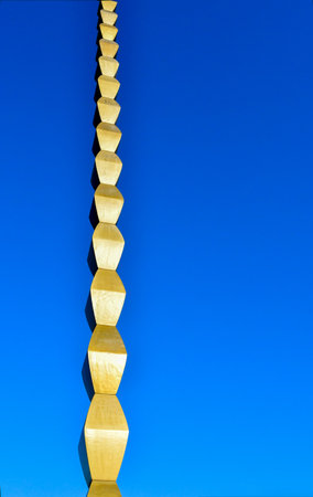 abstract of metal line on the blue sky for background used.