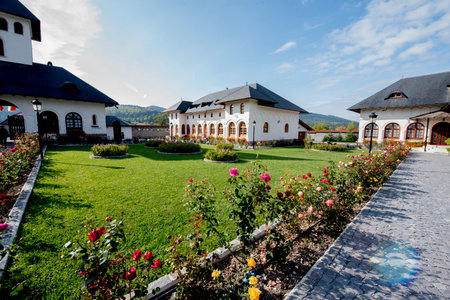 View of the Monastery of St. John the Baptist in Carpathians, Ukraine