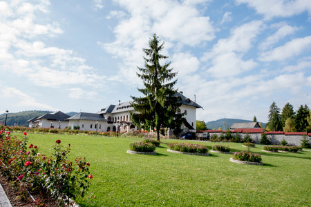 Landscape view of a beautiful villa in Slovenia, Europe.