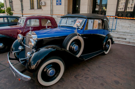 Classic car exhibition in Barcelona.