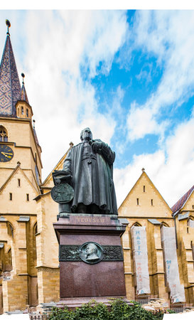 Statue of Johann Wolfgang von Goethe in Weimar, Germanyの写真素材