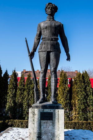 Monument to the Soviet soldier in the city of Volgogradの写真素材
