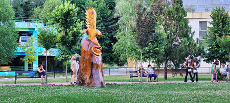 Sculpture in the parkの写真素材