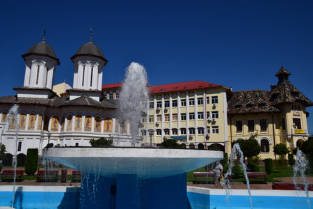 Fountain in front of the Church of the Assumption of the Blessed Virgin Mary