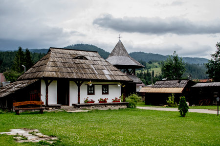 Old wooden church in the Carpathian mountains, Romania