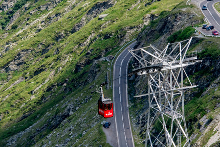 Cable car on the Transfagarasan road