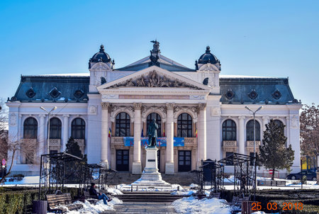 University of Bucharest in winter.の写真素材