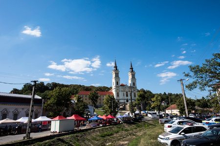 View of the Church of the Assumption of the Blessed Virgin Mary in Bratislava, Slovakiaの写真素材