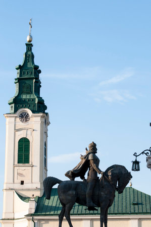 Monument to Peter the Great in Krakow, Poland.の写真素材