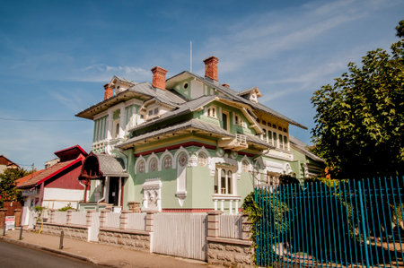 Old house in the center of the cityの写真素材