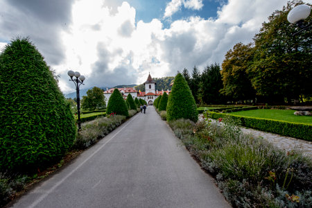 Beautiful summer landscape in the city of Berchtesgaden, Bavaria, Germanyの写真素材