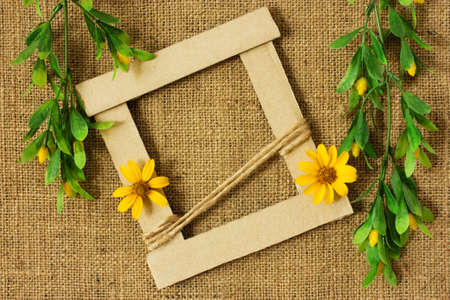 Cardboard photo frames in the style scrapbookの写真素材