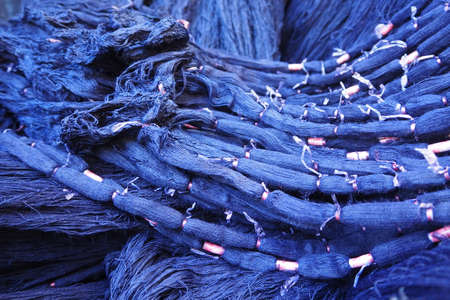 Natural indigo dye cloth.の写真素材