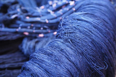 Natural indigo dye cloth.の写真素材