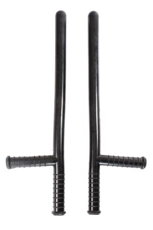 Security truncheons. Isolated on white.                            