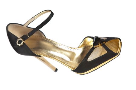 Modern womans shoe. Isolated on white.の写真素材
