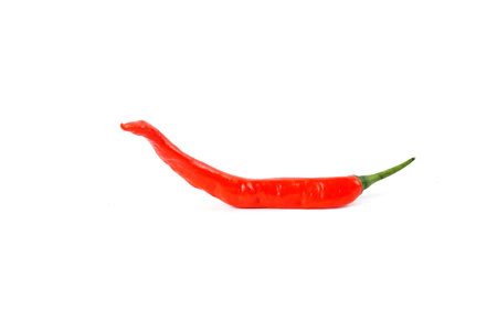 red hot chili pepper isolated on a white backgroundの写真素材